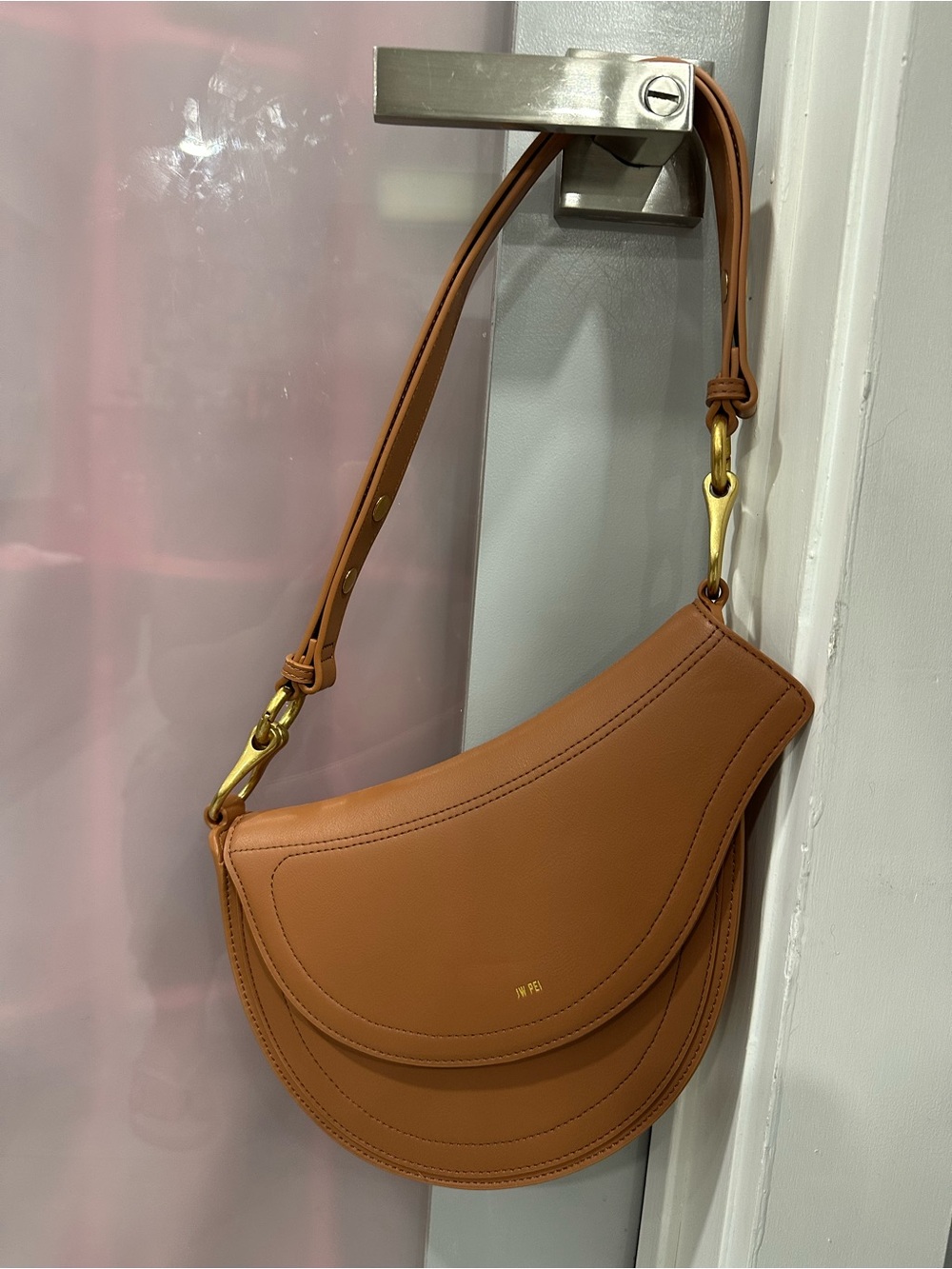 JW PEI Saddle Shoulder Bag in Tan Brown